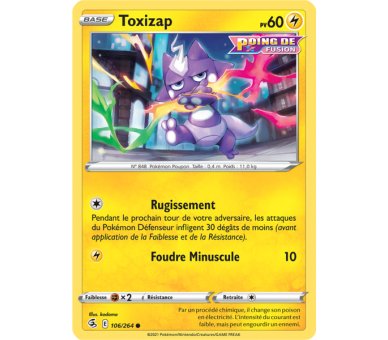 Toxizap Pv 60 106/264 - Carte Commune - Épée et Bouclier - Poing de Fusion