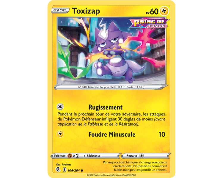 Toxizap Pv 60 106/264 - Carte Commune - Épée et Bouclier - Poing de Fusion