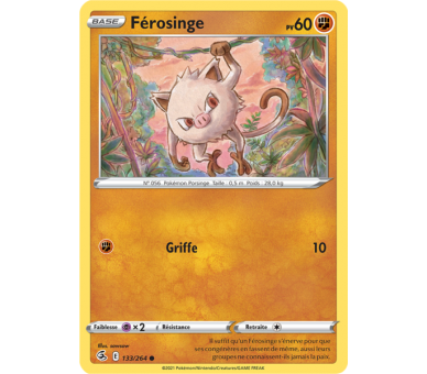 Férosinge Pv 60 133/264 - Carte Commune - Épée et Bouclier - Poing de Fusion