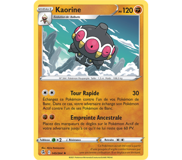 Kaorine Pv 120 145/264 - Carte Rare - Épée et Bouclier - Poing de Fusion
