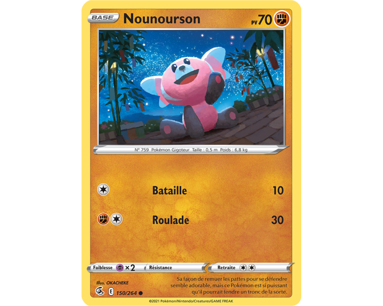 Nounourson Pv 70 150/264 - Carte Commune Reverse - Épée et Bouclier - Poing de Fusion