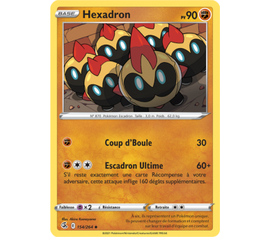 Hexadron Pv 90 154/264 - Carte Peu Commune - Épée et Bouclier - Poing de Fusion