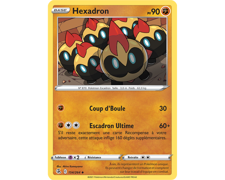 Hexadron Pv 90 154/264 - Carte Peu Commune - Épée et Bouclier - Poing de Fusion