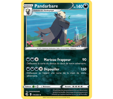 Pandarbare Pv 140 174/264 - Carte Peu Commune - Épée et Bouclier - Poing de Fusion