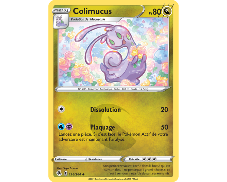 Colimucus Pv 80 196/264 - Carte Peu Commune - Épée et Bouclier - Poing de Fusion