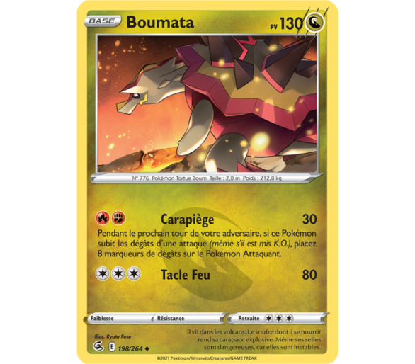 Boumata Pv 130 198/264 - Carte Peu Commune - Épée et Bouclier - Poing de Fusion