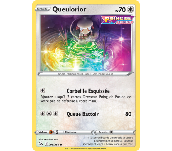 Queulorior Pv 70 209/264 - Carte Commune - Épée et Bouclier - Poing de Fusion