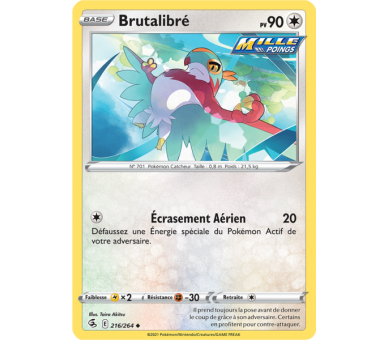 Brutalibré Pv 90 216/264 - Carte Peu Commune - Épée et Bouclier - Poing de Fusion