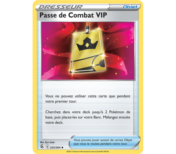 Passe de Combat VIP - Carte Dresseur Peu Commune - Épée et Bouclier - Poing de Fusion