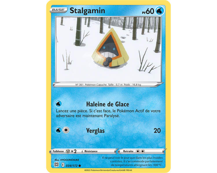 Stalgamin Pv 60 34/172 - Carte Commune - Épée et Bouclier - Stars Étincelantes