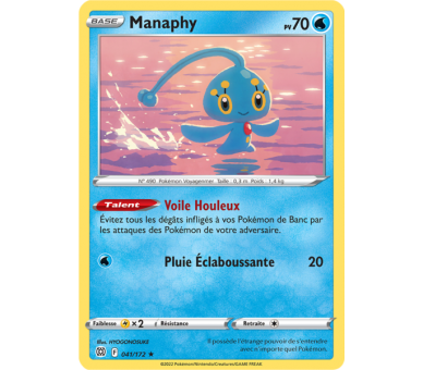 Manaphy Pv 70 41/172 - Carte Rare - Épée et Bouclier - Stars Étincelantes