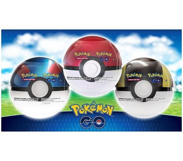 Lot de 3 Pokéball Tin Go Pokémon Go 10.5 - Coloris Différents