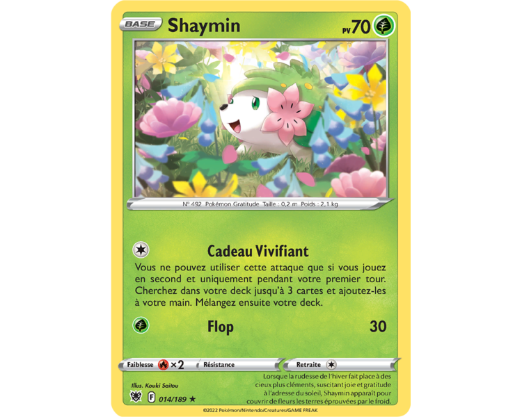 Shaymin Pv 70 - 14/189 - Carte Rare - Épée et Bouclier - Astres Radieux