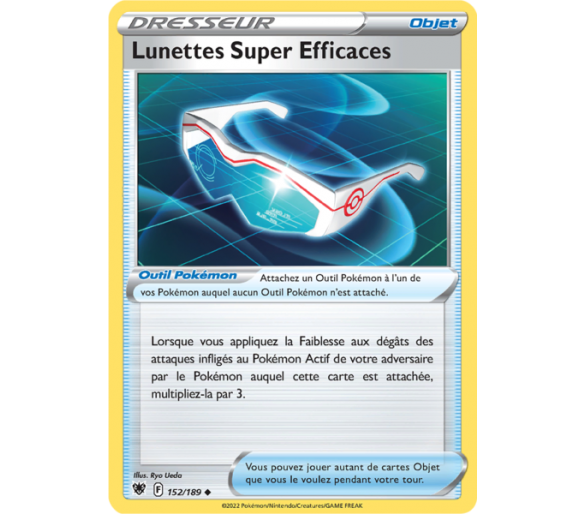 Objet Lunettes Super Efficaces - 152/189 - Carte Peu Commune - Épée et Bouclier - Astres Radieux