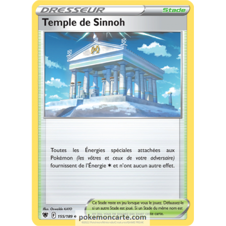 Stade Temple de Sinnoh - 155/189 - Carte Peu Commune Reverse - Épée et Bouclier - Astres Radieux