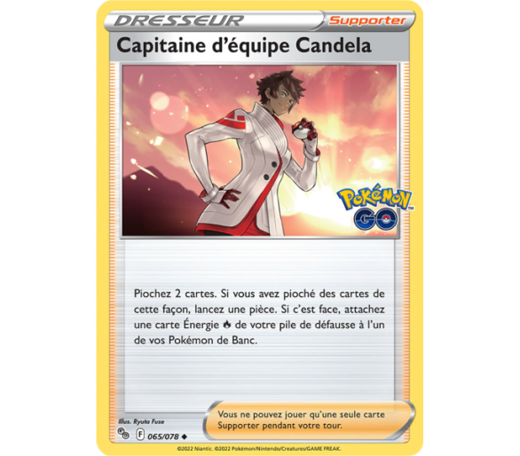 Capitaine d'équipe Candela - 065/078 - Carte Peu Commune - Épée et Bouclier - Pokémon GO