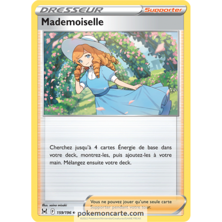 Dresseur Mademoiselle - 159/196 - Carte Peu Commune - Épée et Bouclier - Origine Perdue