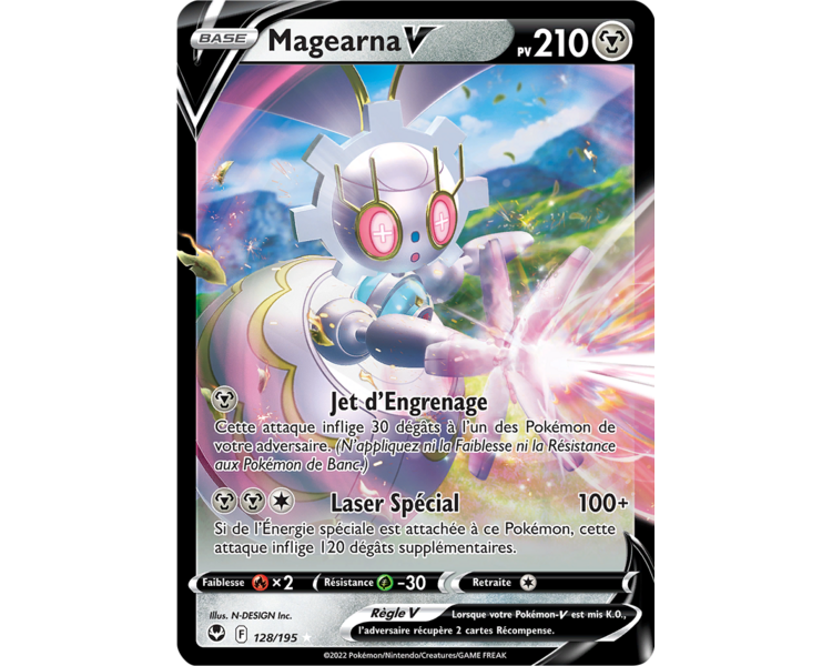 Magearna-V Pv 210 128/195 - Carte Ultra Rare - Épée et Bouclier - Tempête Argentée