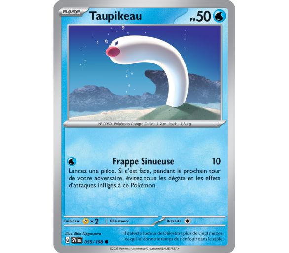 Taupikeau Pv 50 055/198 - Carte Commune - Écarlate et Violet