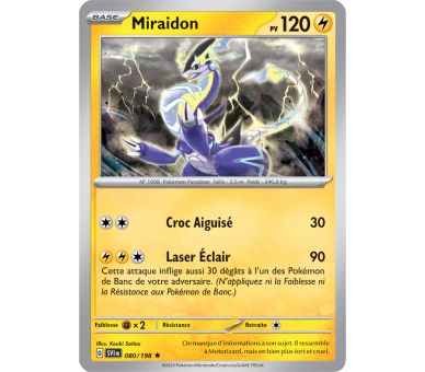 Miraidon Pv 120 080/198 - Carte Rare Holographique - Écarlate et Violet