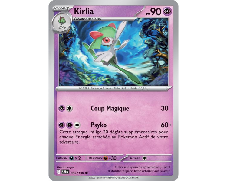 Kirlia Pv 90 085/198 - Carte Commune Reverse - Écarlate et Violet