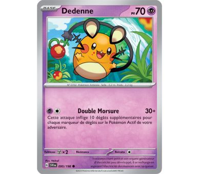 Dedenne Pv 70 095/198 - Carte Commune Reverse - Écarlate et Violet