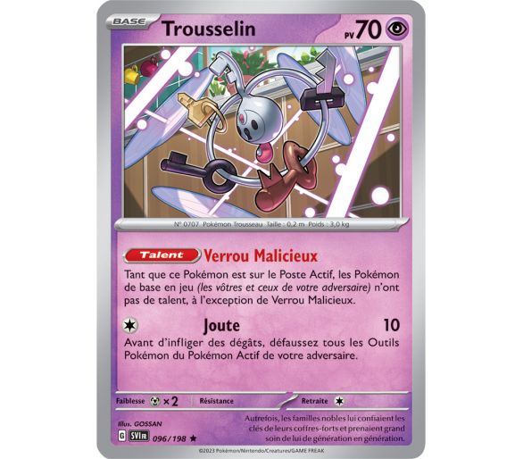 Trousselin Pv 70 096/198 - Carte Rare Reverse - Écarlate et Violet