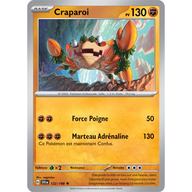 Carte Pokémon Insecateur rare brillante