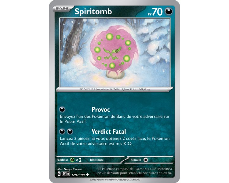 Spiritomb Pv 70 129/198 - Carte Peu Commune - Écarlate et Violet