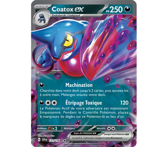 Coatox-EX Pv 250 131/198 - Carte Double Rare - Écarlate et Violet