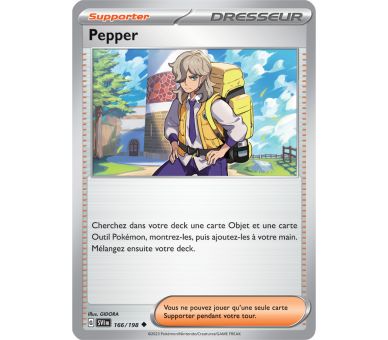 Dresseur Pepper 166/198 - Carte Peu Commune - Écarlate et Violet
