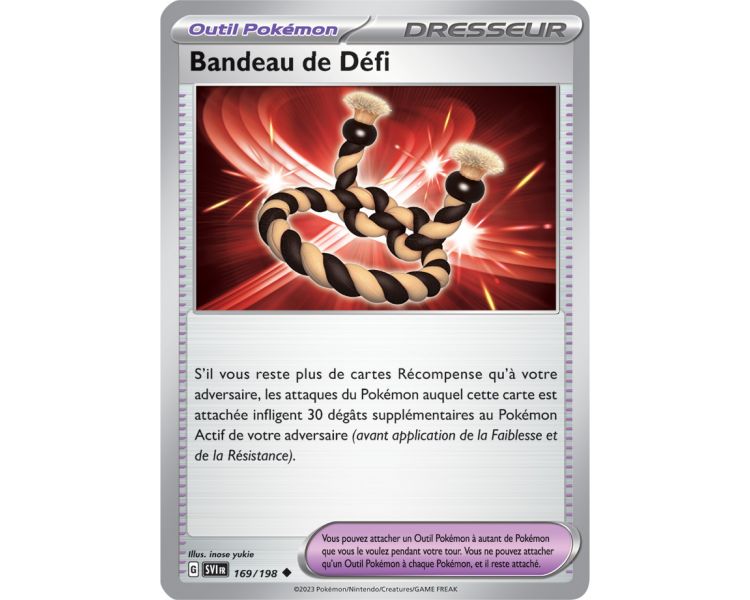 Outil Pokémon Bandeau de Défi 169/198 - Carte Peu Commune Reverse - Écarlate et Violet