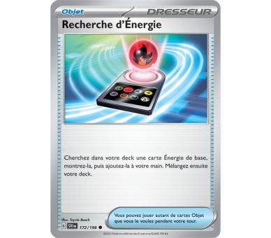 Objet Recherche d'Énergie 172/198 - Carte Peu Commune Reverse - Écarlate et Violet
