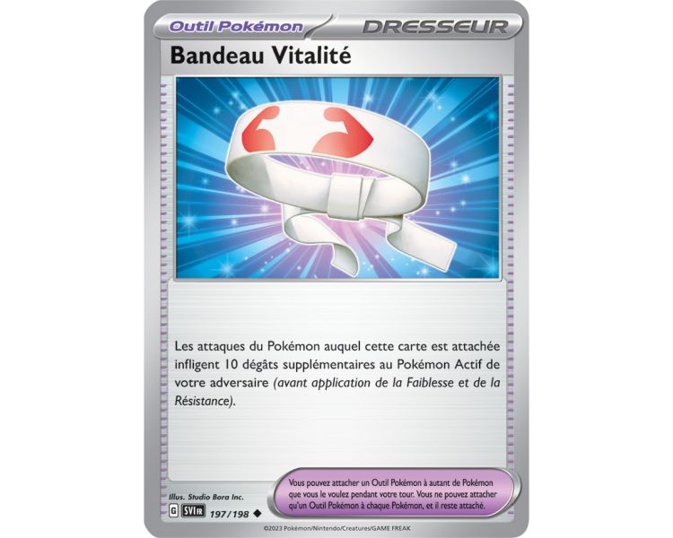 Outil Pokémon Bandeau Vitalité 197/198 - Carte Peu Commune - Écarlate et Violet