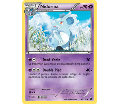 Carte Pokémon Nidorina pv 90